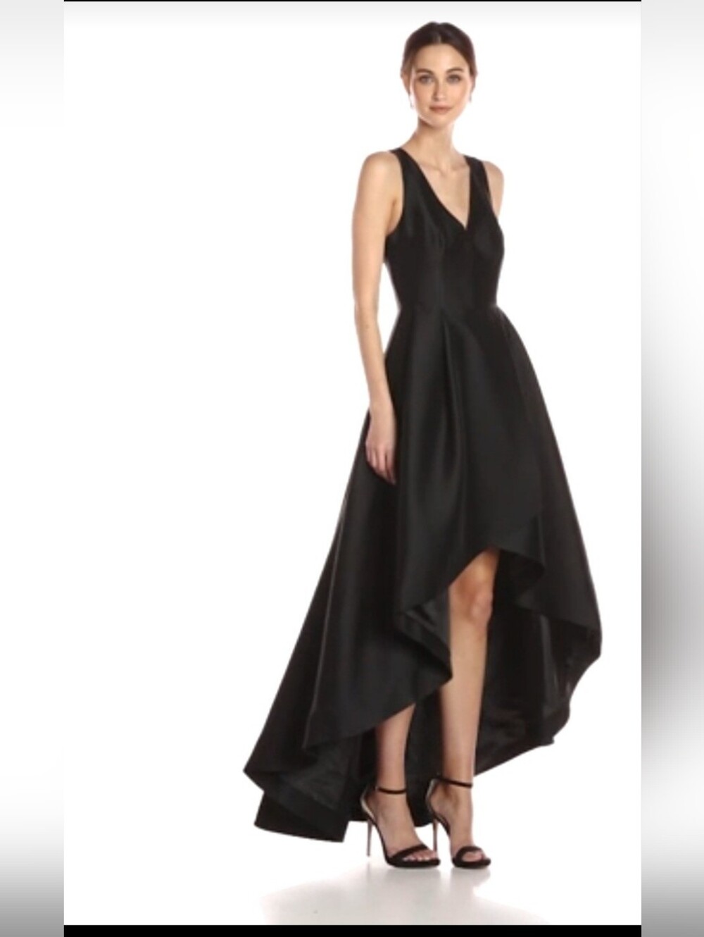 Calvin Klein womens Sleeveless V-neck High Low Dress